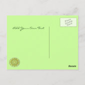 Carte postale Mandala Art verte (Dos)