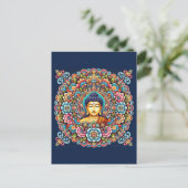 Carte Postale Mandala avec bouddha (Debout devant)