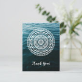 Carte Postale Mandala Blanc Laissez la mer vous libérer (Debout devant)