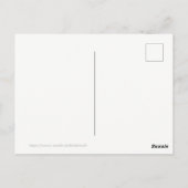 Carte Postale Mandala bleu indigo (Dos)