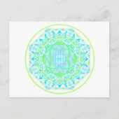 Carte Postale Mandala_bleu_vert (Devant)