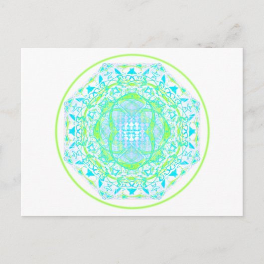 Carte Postale Mandala_bleu_vert (Devant)