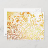 Carte Postale Mandala - Brosse dorée (Devant / Derrière)