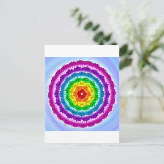 Carte Postale Mandala Chakra (Debout devant)