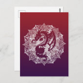 Carte Postale Mandala Circle Dragon (Devant / Derrière)