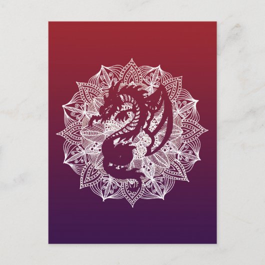 Carte Postale Mandala Circle Dragon (Devant)