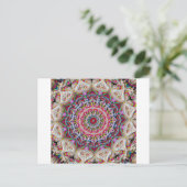 Carte Postale Mandala circulaire couleur (Debout devant)