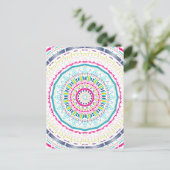 Carte Postale mandala coloré (Debout devant)