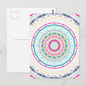 Carte Postale mandala coloré (Devant / Derrière)