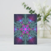 Carte Postale Mandala Colorful Striant Fractal Art Kaleidoscope (Debout devant)