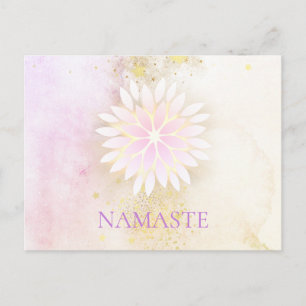 Carte Postale *~* Mandala Dahlia Pastel Lavender Peach AP2