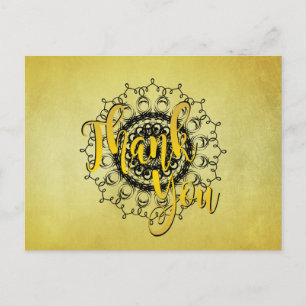 Carte Postale Mandala Damask Merci Yoga Méditation Santé
