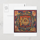 Carte Postale Mandala d'Amitayus. École tibétaine du 19ème siècl (Devant / Derrière)