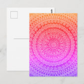 Carte Postale Mandala d'art original multicolore (Devant / Derrière)