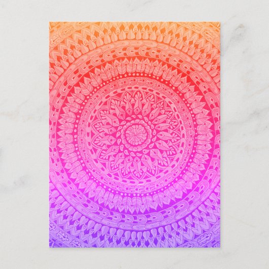 Carte Postale Mandala d'art original multicolore (Devant)
