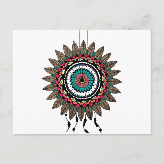 Carte Postale Mandala de Dreamcatcher (Devant)