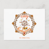 Carte Postale Mandala de l'arbre d'automne Feuillage d'automne e (Devant)