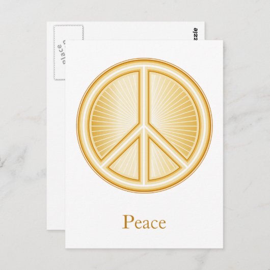 Carte Postale Mandala de paix (Devant / Derrière)