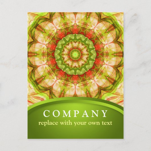 Carte Postale Mandala des pommes rouges et vertes (Devant)