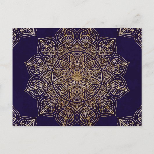 Carte Postale Mandala d'or (Devant)
