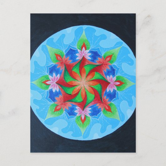 Carte Postale Mandala du printemps (Devant)