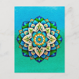 Carte Postale Mandala / Flower Design