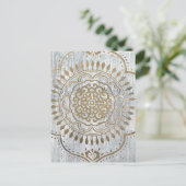 Carte Postale Mandala Gold Design (Debout devant)