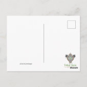 Carte postale Mandala indonésienne verte et bleue (Dos)