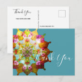 Carte Postale Mandala Merci Solstice d'été  (Devant / Derrière)