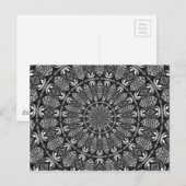 Carte Postale Mandala monochrome (Devant / Derrière)