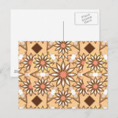 Carte Postale Mandala motif, bronzage caramel, chocolat (Devant / Derrière)