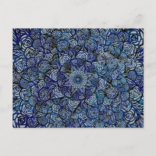 Carte Postale Mandala Nature Florale (Devant)