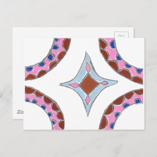 Carte Postale Mandala Oil Peinture Art Imprimer (Devant / Derrière)