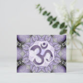 Carte Postale MANDALA OM - violet (Debout devant)