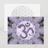 Carte Postale MANDALA OM - violet (Devant / Derrière)