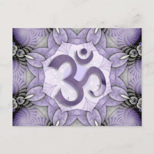 Carte Postale MANDALA OM - violet (Devant)