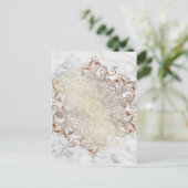 Carte Postale Mandala - Or et marbre (Debout devant)