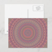 Carte Postale Mandala ovale Boho (Devant / Derrière)