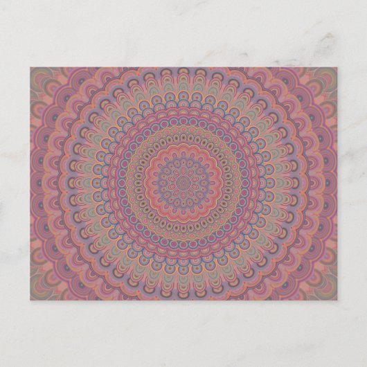 Carte Postale Mandala ovale Boho (Devant)