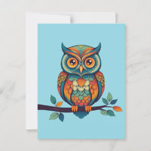 Carte Postale Mandala Owl