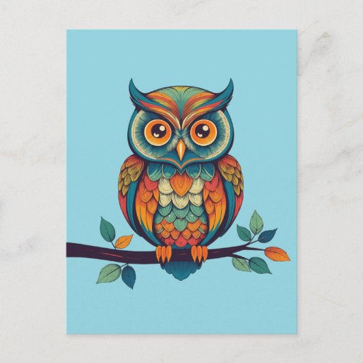 Carte Postale Mandala Owl (Devant)