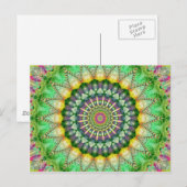 Carte Postale Mandala Patchwork no.1 créé par Tutti (Devant / Derrière)
