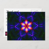 Carte Postale Mandala Postcard - message Merci (Devant / Derrière)