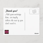 Carte Postale Mandala Postcard - message Merci (Dos)