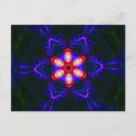 Carte Postale Mandala Postcard - message Merci (Devant)