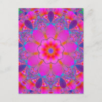 Mandala psychédélique rose et violet