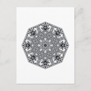 Carte Postale Mandala Round Orament