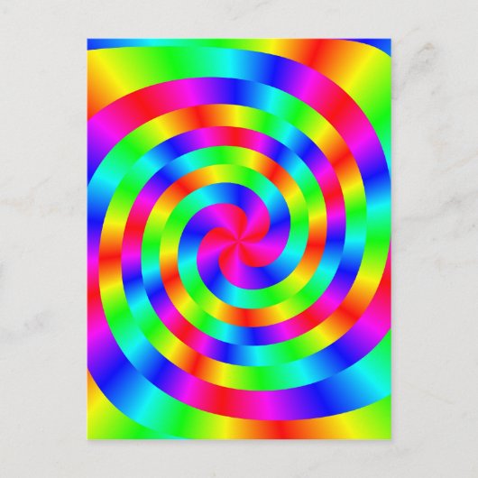 Carte Postale mandala spirale colorée (Devant)
