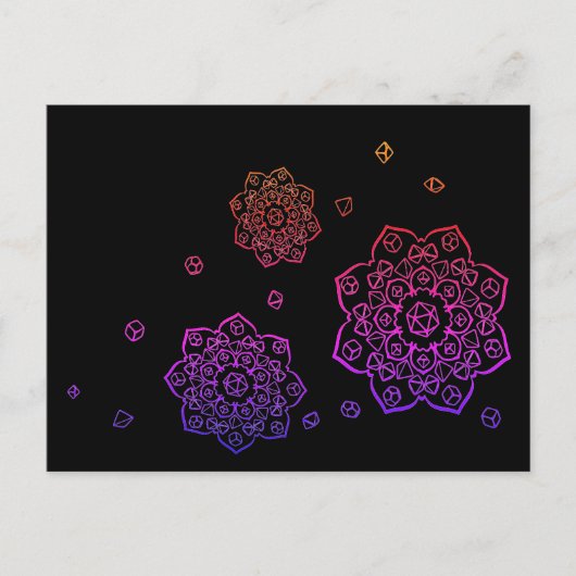 Carte postale Mandala Tumer Dice (Devant)