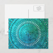 Carte Postale Mandala Turquoise (Devant / Derrière)